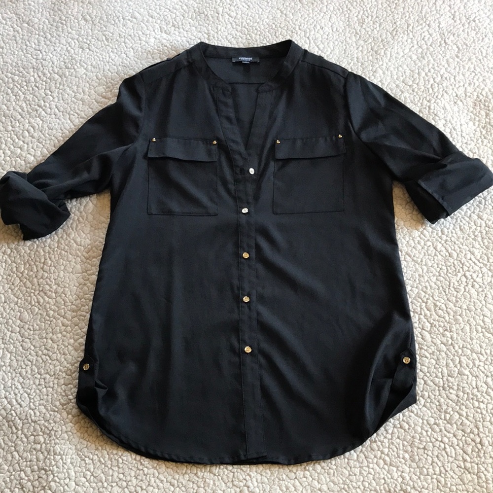 Premise Studio black button up longsleeve blouse